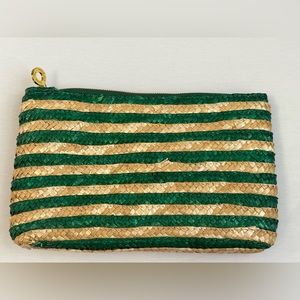 5 for $15! Mud Pie Green Straw Woven Clutch